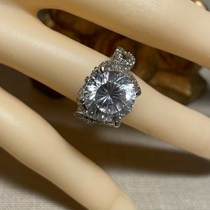 Gorgeous sterling and CZ cocktail ring